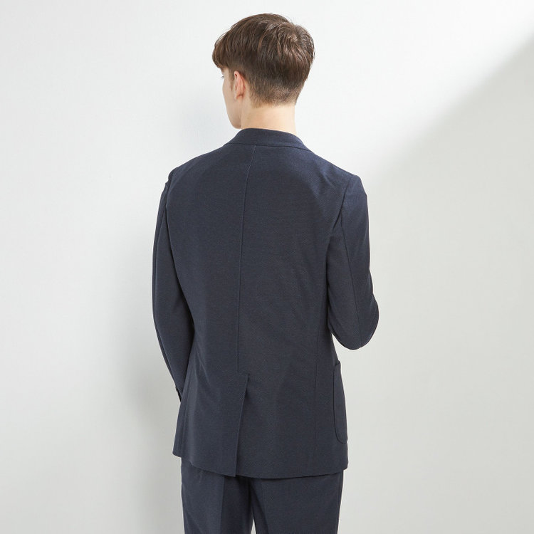 シルバーライン 【CLASSICO TAPERED】【春夏】2釦シングルジャケット/ネイビー/パッチポケット/4S SUSTAINABILITY&ECOLOGY FABRIC 紺濃色