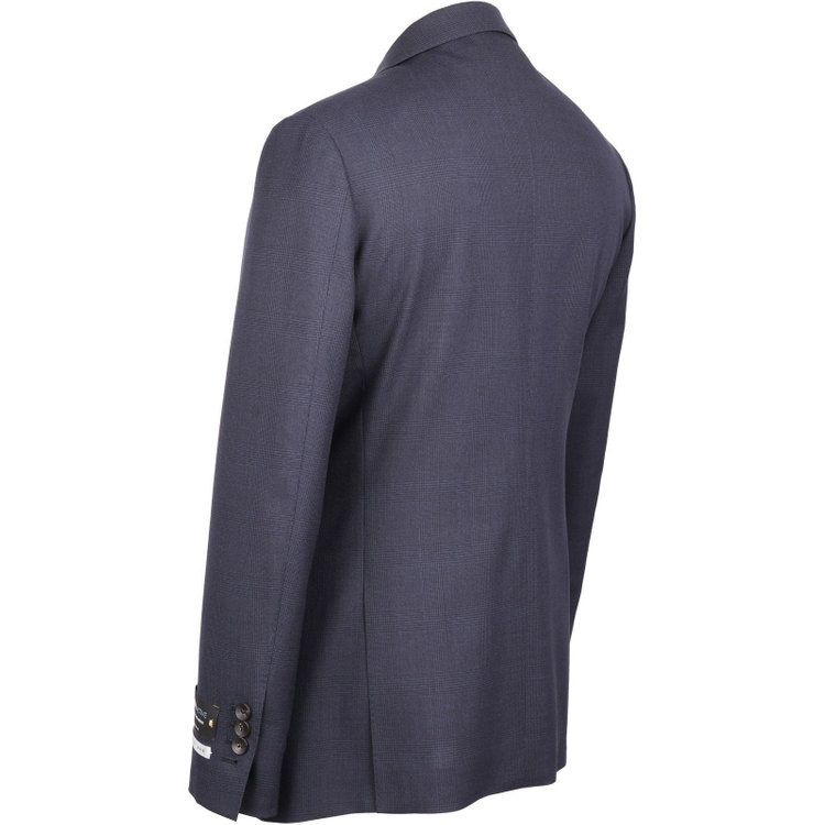 スーツセレクト 【発送在庫あり】【CLASSICO TAPERED】【春夏】2釦シングルスーツ 1タック/ネイビー×チェック/REDA ACTIVE/NEW ZEALAND WOOL MERINO/SHOWER CLEAN ネイビー系(紺)