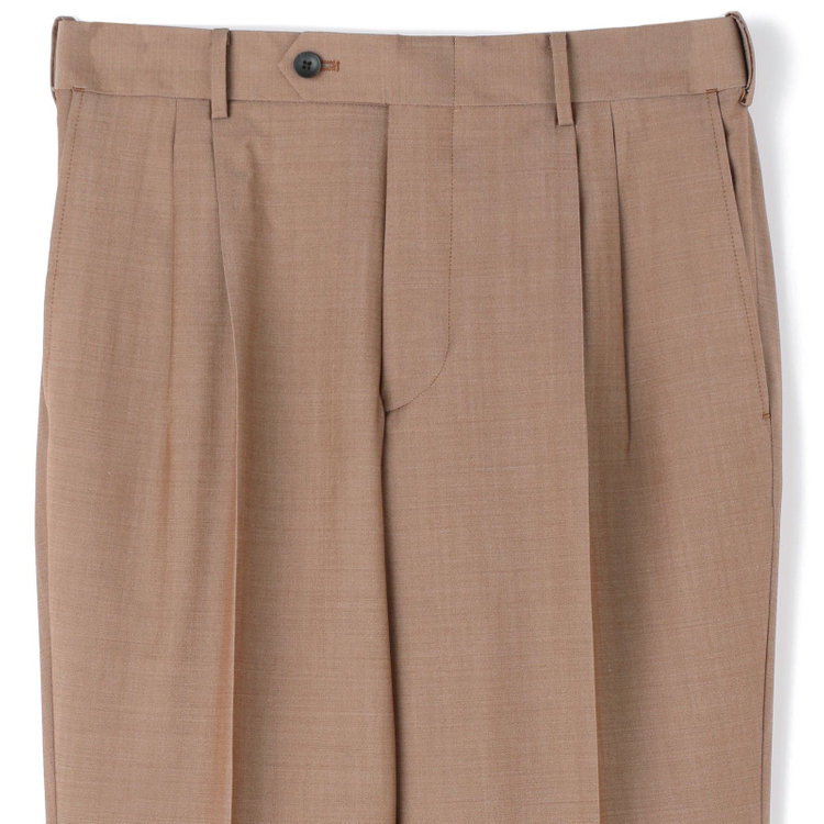 シルバーライン 【発送在庫あり】【CLASSICO TAPERED】【春夏】6釦2掛けダブルスーツ 2タック/ライトブラウン/チェンジポケット/MARZOTTO/※パンツ裾直し必要 茶淡色