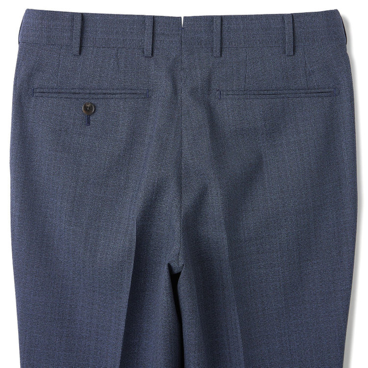 シルバーライン 【CLASSICO TAPERED】【春夏】3釦段返りシングルスーツ 2タック/ネイビー/パッチポケット/ウエストムーブ/MARZOTTO/※裾上げ必要 青濃色