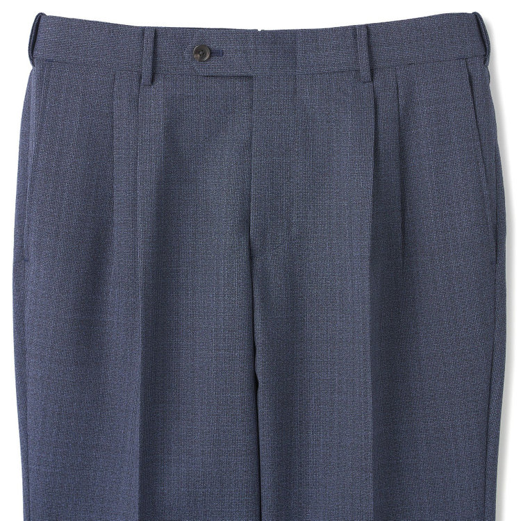 シルバーライン 【CLASSICO TAPERED】【春夏】3釦段返りシングルスーツ 2タック/ネイビー/パッチポケット/ウエストムーブ/MARZOTTO/※裾上げ必要 青濃色