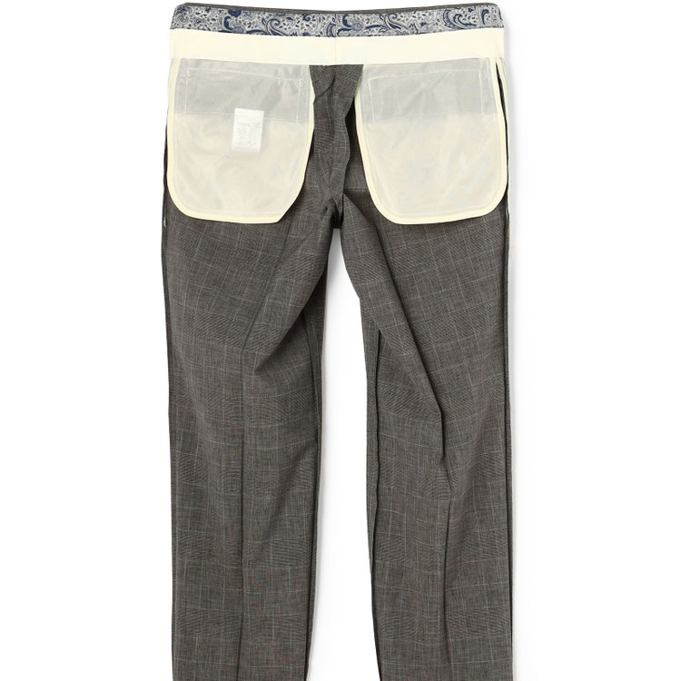 シルバーライン 【CLASSICO TAPERED】【春夏】1タックテーパードパンツ/グレー×チェック/ウエストムーブ/ウォッシャブル/4S SUSTAINABILITY&ECOLOGY FABRIC/※裾上げ済仕様 グレー中間