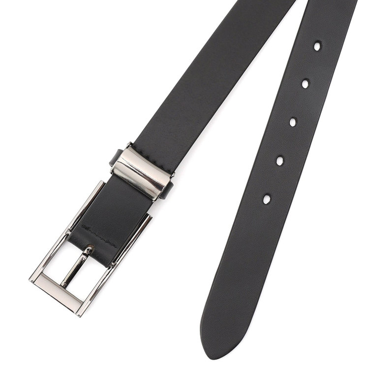 シルバーライン ピンバックルベルト 3.0cm幅/ブラック(ウエスト91cmまで対応) 黒