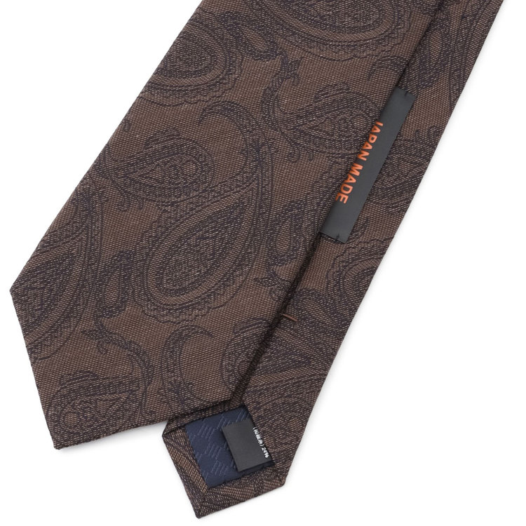 シルバーライン 【発送在庫あり】【SL】シルクペイズリーネクタイ 8.5cm幅/ブラウン/JAPAN MADE その他