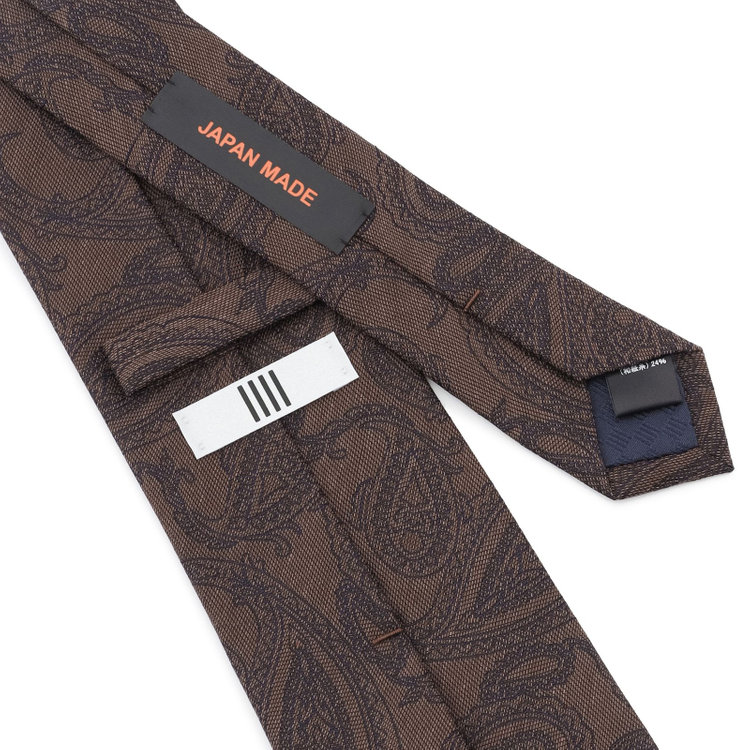 シルバーライン 【発送在庫あり】【SL】シルクペイズリーネクタイ 8.5cm幅/ブラウン/JAPAN MADE その他