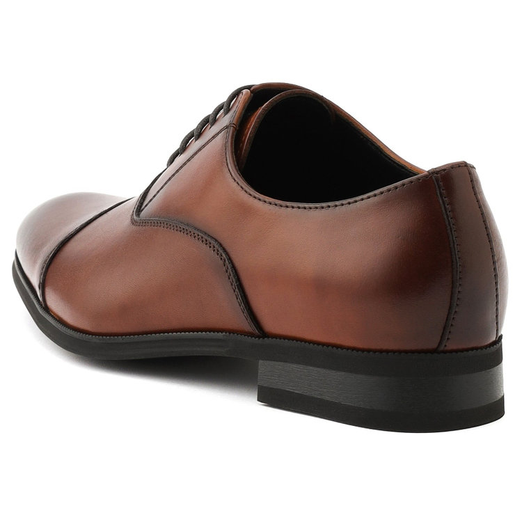 スーツセレクト ストレートチップドレスシューズ/ブラウン/牛革/セメント製法 茶中間