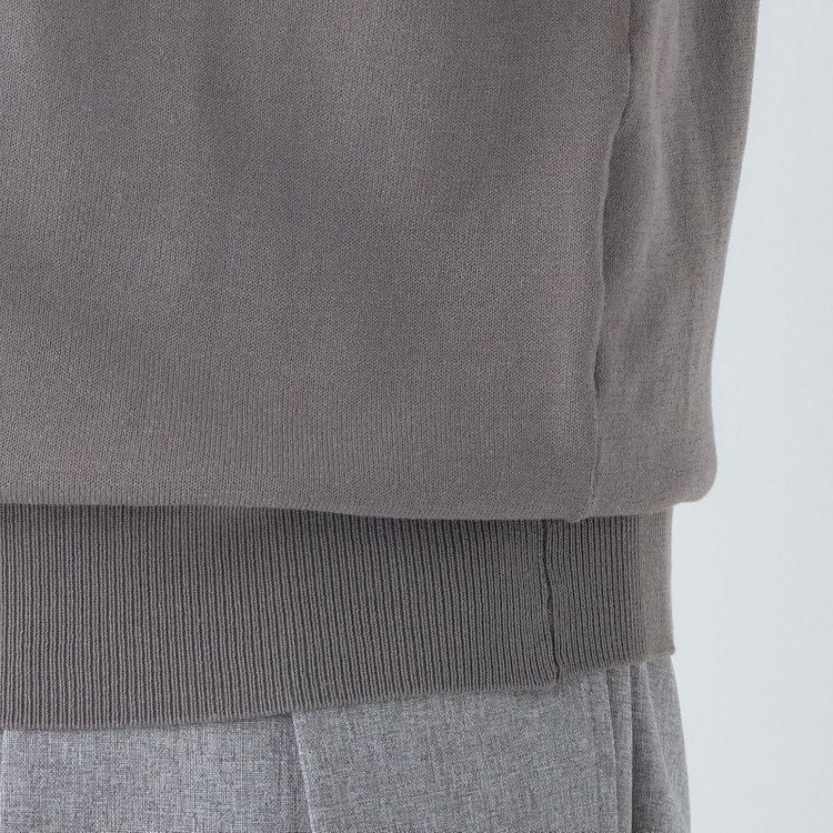 スーツセレクト 【RBC】【5分袖】コットンブレンドレトロポロシャツ/グレー/マシンウォッシャブル グレー中間