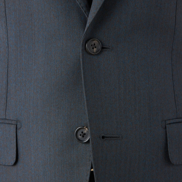 シルバーライン 【CLASSICO TAPERED】【秋冬】2釦シングルスーツ 1タック/グレー×シャドーストライプ/ウエストムーブ/Ermenegildo Zegna TRAVELLER woven in italy/※裾上げ必要 グレー中間