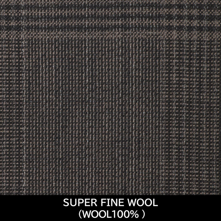 スーツセレクト 【国内縫製】【MEN'S】【パターンオーダー】【CLASSICO TAPERED W】【春夏】スーツ/グレー×チェック/SUPER FINE WOOL (WOOL100%) グレー中間