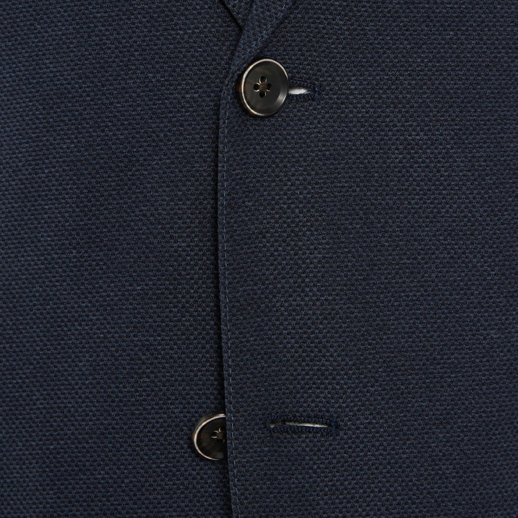 シルバーライン 【CLASSICO TAPERED】【春夏】2釦シングルジャケット/ネイビー/パッチポケット/4S SUSTAINABILITY&ECOLOGY FABRIC 紺濃色