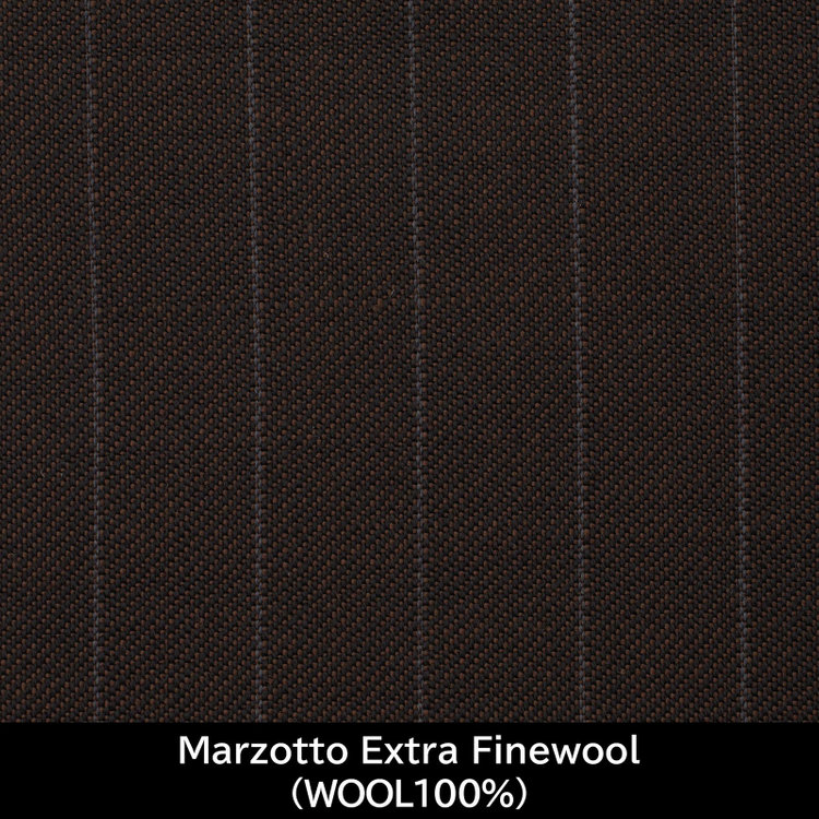 スーツセレクト 【国内縫製】【MEN'S】【パターンオーダー】【SLIM TAPERED】【秋冬】スーツ/ブラウン×ストライプ/Marzotto Extra Finewool (WOOL100% ) ブラウン系(茶)