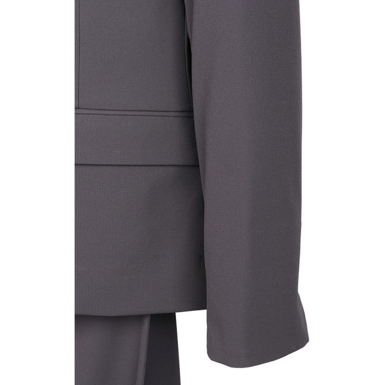 スーツセレクト 【WEB限定/OUTLET】【RELAX TAPERED】【年間】ノーカラー ホック留めスーツ/ネイビーグレー/ウォッシャブル ネイビー系(紺)