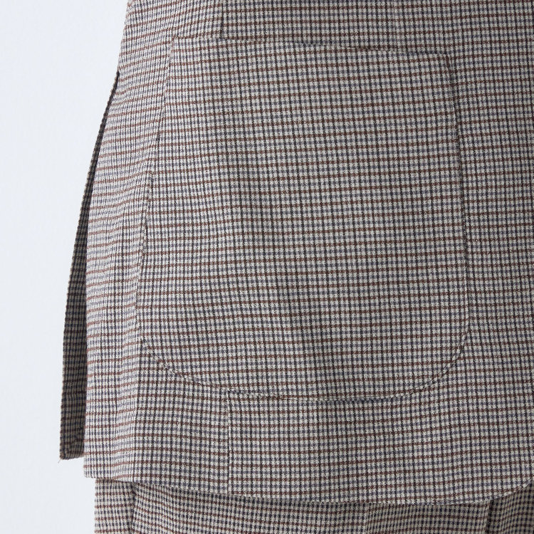 シルバーライン 【RBC】【春夏】3釦段返りジャケット/ブラウン×チェック/パッチポケット/4S SUSTAINABILITY&ECOLOGY FABRIC その他