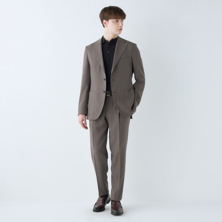 シルバーライン 【RBC】【春夏】2タックパンツ/グレー/ドローコード/ウエストシャーリング仕様/4S SUSTAINABILITY&ECOLOGY FABRIC/※裾上げ済仕様 グレー中間