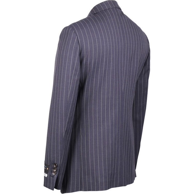 スーツセレクト 【CLASSICO TAPERED】【春夏】2釦シングルスーツ 1タック/ネイビー×ストライプ/REDA ACTIVE/NEW ZEALAND WOOL MERINO/SHOWER CLEAN ネイビー系(紺)