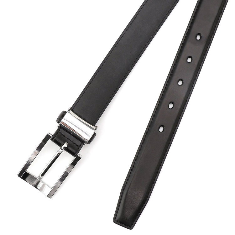 ブラックライン 【発送在庫あり】ピンバックルベルト 3.0幅/ブラック(ウエスト95cmまで対応) 黒