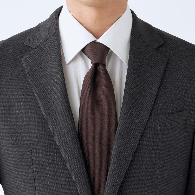 ブラックライン 【SLIM TAPERED_2】【秋冬】2釦シングルスーツ 0タック/グレー×ドビー/4S/※裾上げ必要 グレー濃色