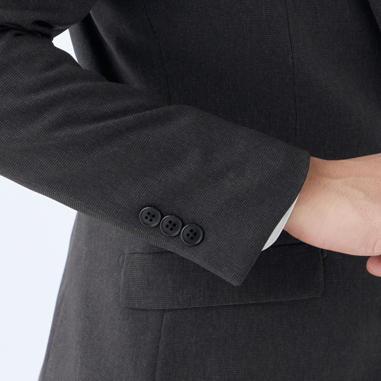 ブラックライン 【SLIM TAPERED_2】【秋冬】2釦シングルスーツ 0タック/グレー×ドビー/4S/※裾上げ必要 グレー濃色