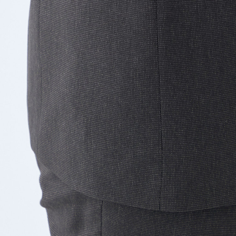 ブラックライン 【SLIM TAPERED_2】【秋冬】2釦シングルスーツ 0タック/グレー×ドビー/4S/※裾上げ必要 グレー濃色