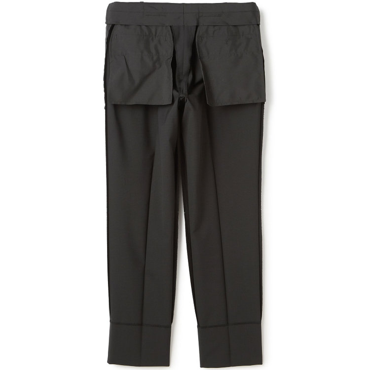 ブラックライン 【SLIM TAPERED_2】【春夏】2釦シングルスーツ 0タック/ブラック×マイクロチェック/ウエストシャーリング/4S SUSTAINABILITY&ECOLOGY FABRIC/ウォッシャブル/※パンツ裾上げ済仕様 黒