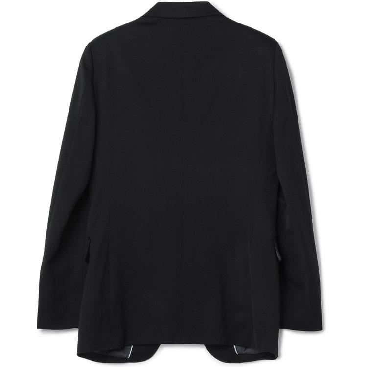 シルバーライン 【CLASSICO TAPERED】【年間】【フォーマル対応可】2釦シングルフォーマルスーツ 1タック/ブラック×ソリッド/BISHU JAPAN FABRIC Super100's/ウエストサイドアジャスター仕様/※裾上げ必要 黒