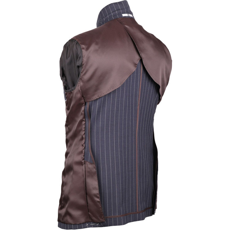 スーツセレクト 【CLASSICO TAPERED】【春夏】2釦シングルスーツ 1タック/ネイビー×ストライプ/REDA ACTIVE/NEW ZEALAND WOOL MERINO/SHOWER CLEAN ネイビー系(紺)