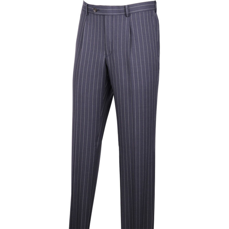 スーツセレクト 【CLASSICO TAPERED】【春夏】2釦シングルスーツ 1タック/ネイビー×ストライプ/REDA ACTIVE/NEW ZEALAND WOOL MERINO/SHOWER CLEAN ネイビー系(紺)