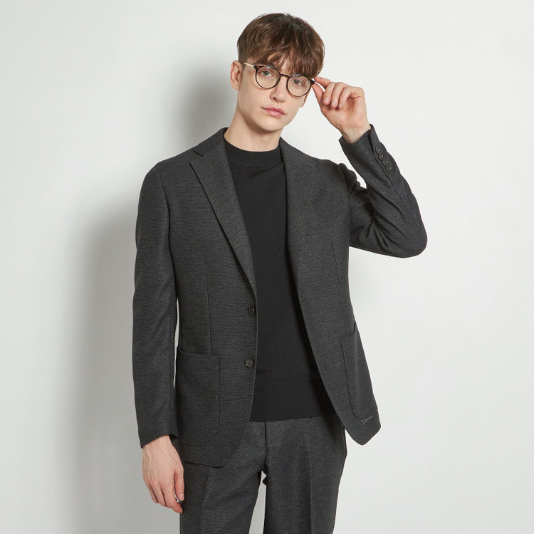 シルバーライン 【5DAYS CLOSET】【RBC】【春夏】2釦シングルジャケット/グレー×レノクロス/4S SUSTAINABILITY&ECOLOGY FABRIC グレー濃色