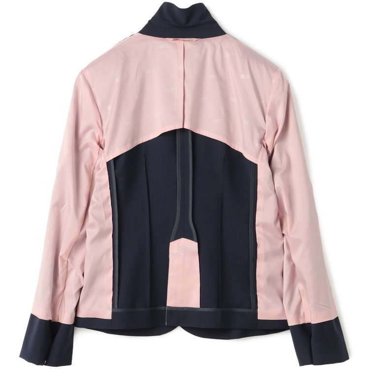 スーツセレクト 【SUIT SELECT×Samantha Thavasa】【年間】1釦ジャケット/ネイビー×ストライプ/4S/マシンウォシャブル 紺中間