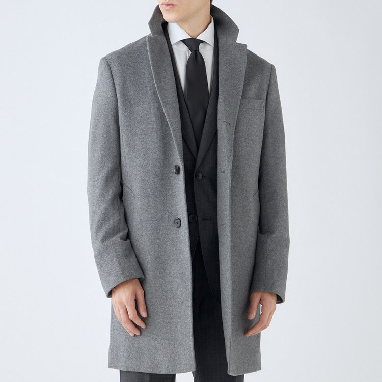 ブラックライン 【BL】ウールチェスターコート/グレー/NEW ZEALAND WOOL LIMITED EDITION グレー中間