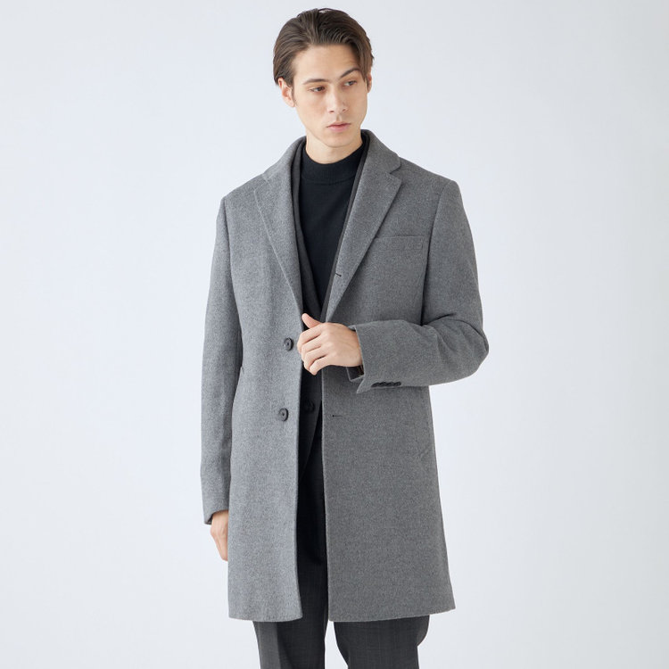 ブラックライン 【BL】ウールチェスターコート/グレー/NEW ZEALAND WOOL LIMITED EDITION グレー中間