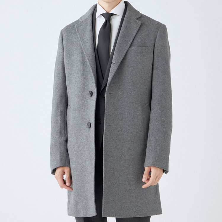 ブラックライン 【BL】ウールチェスターコート/グレー/NEW ZEALAND WOOL LIMITED EDITION グレー中間