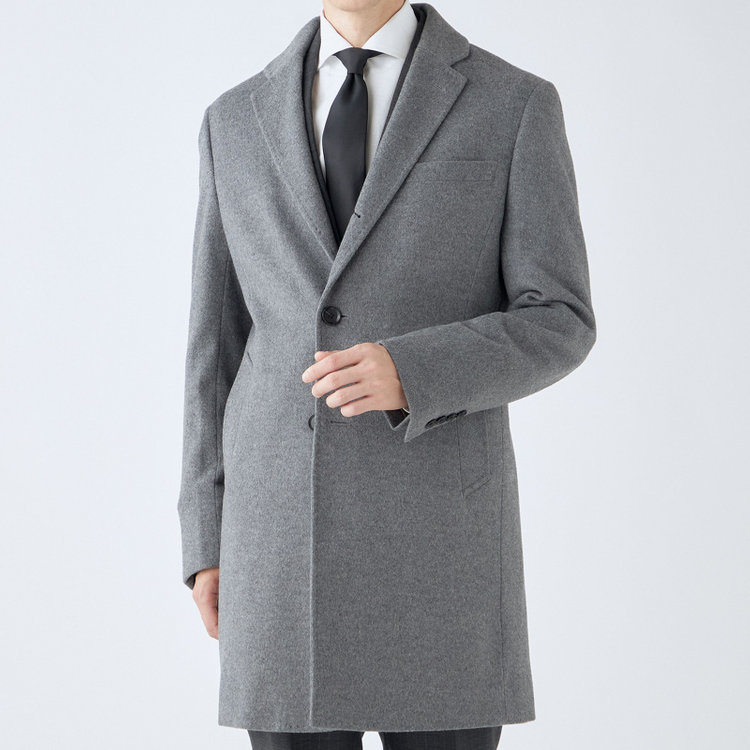 ブラックライン 【BL】ウールチェスターコート/グレー/NEW ZEALAND WOOL LIMITED EDITION グレー中間