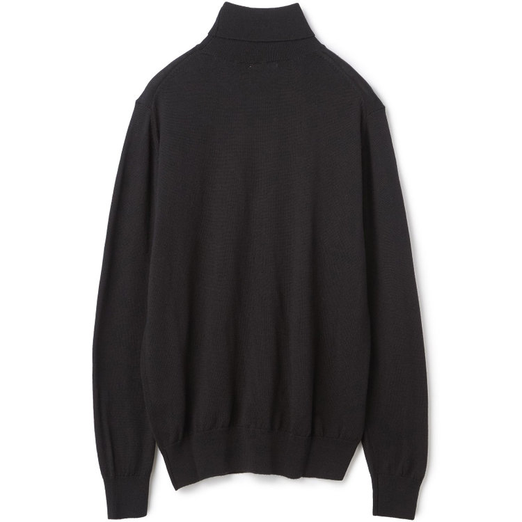 スーツセレクト 【RBC】【秋冬】ウール100％タートルネックニットセーター/ブラック/ZEGNA BARUFFA/マシンウォッシャブル 黒