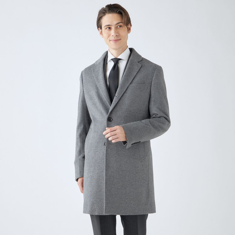 ブラックライン 【BL】ウールチェスターコート/グレー/NEW ZEALAND WOOL LIMITED EDITION グレー中間