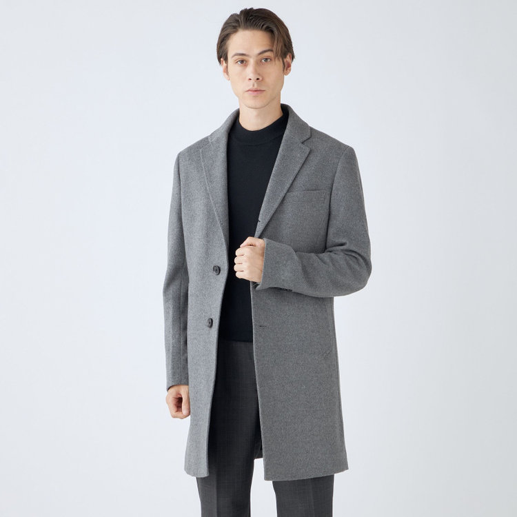 ブラックライン 【BL】ウールチェスターコート/グレー/NEW ZEALAND WOOL LIMITED EDITION グレー中間