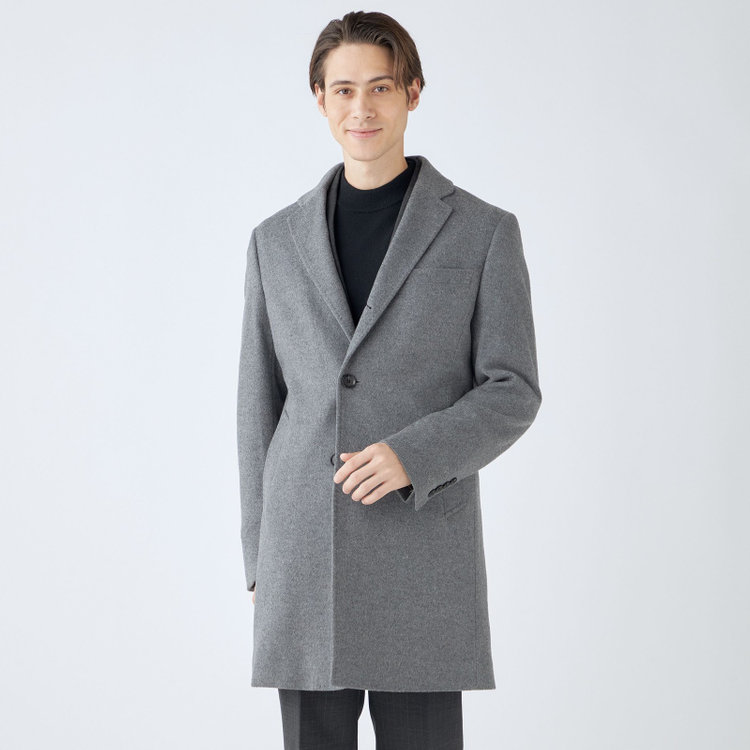 ブラックライン 【BL】ウールチェスターコート/グレー/NEW ZEALAND WOOL LIMITED EDITION グレー中間