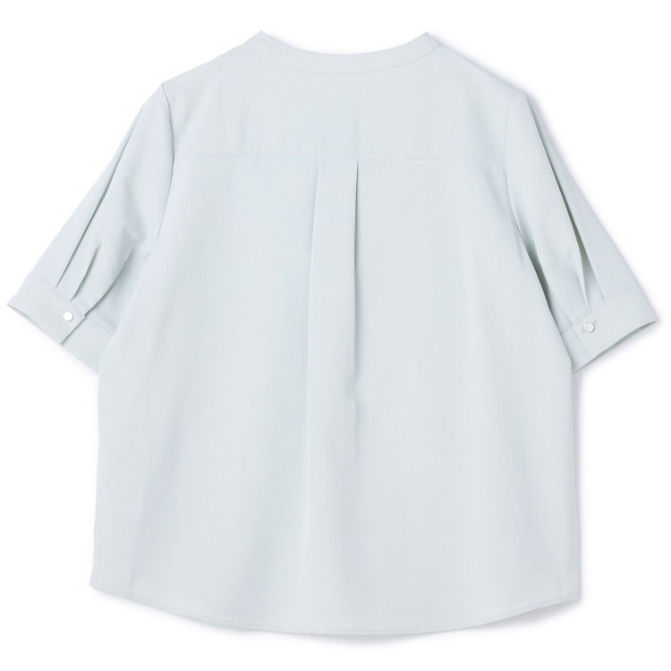 シルバーライン 【SILVER LINE/5分袖】バンドカラープルオーバー/ミント 緑淡色