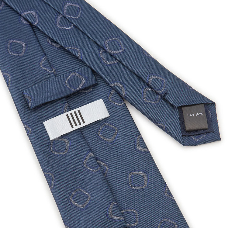 シルバーライン 【SILVER LINE】シルク小紋ネクタイ 8.0cm幅/ネイビー その他