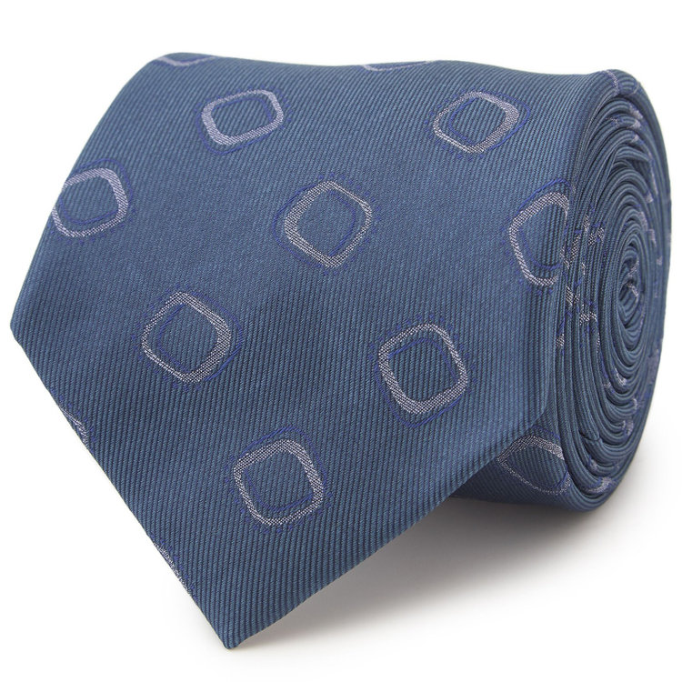 シルバーライン 【SILVER LINE】シルク小紋ネクタイ 8.0cm幅/ネイビー その他