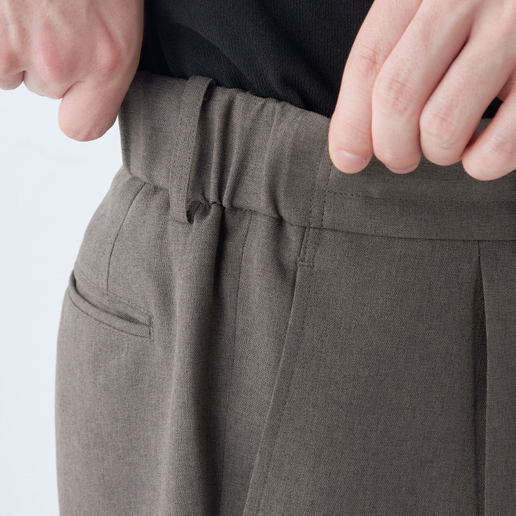 シルバーライン 【RBC】【春夏】2タックパンツ/グレー/ドローコード/ウエストシャーリング仕様/4S SUSTAINABILITY&ECOLOGY FABRIC/※裾上げ済仕様 グレー中間
