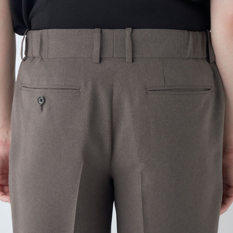 シルバーライン 【RBC】【春夏】2タックパンツ/グレー/ドローコード/ウエストシャーリング仕様/4S SUSTAINABILITY&ECOLOGY FABRIC/※裾上げ済仕様 グレー中間