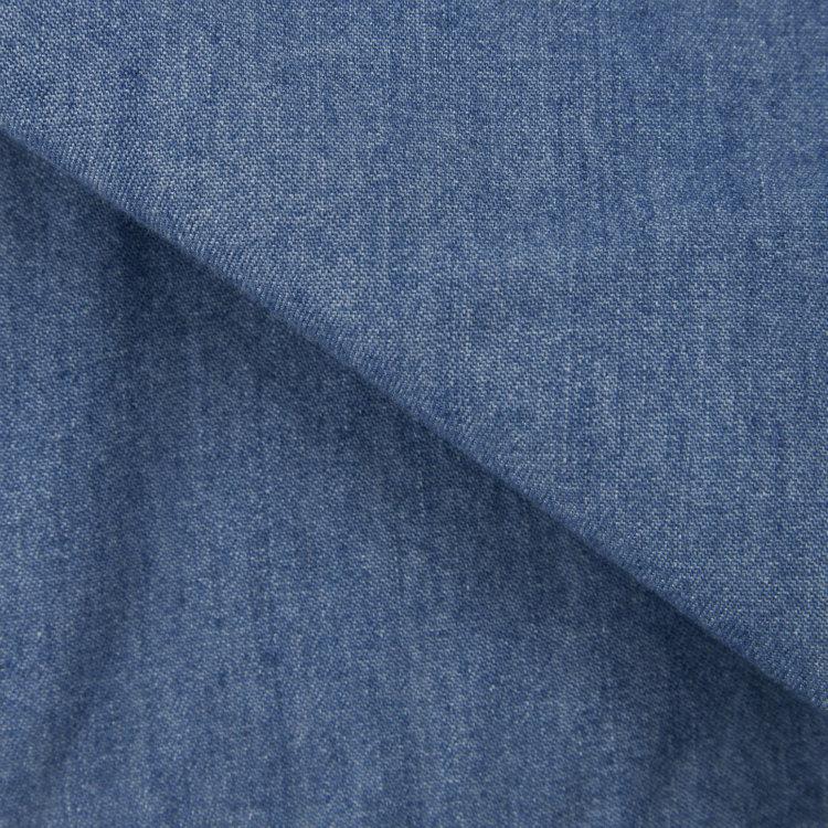 シルバーライン 【発送在庫あり】【CLASSICO TAPERED】ホリゾンタルワイドカラーワイシャツ/ブルー/インディゴ染 青中間