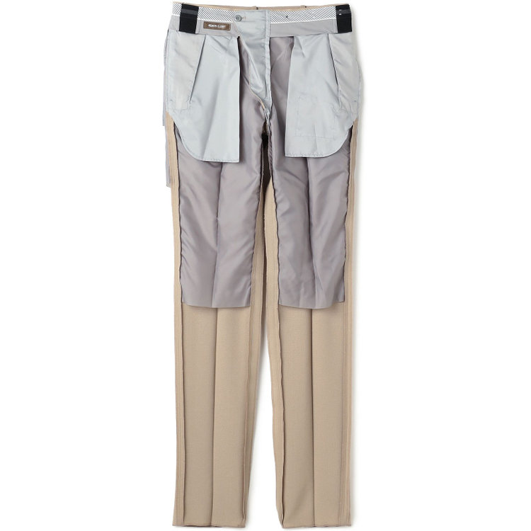 シルバーライン 【5DAYS CLOSET】【【RBC】【春夏】1タックテーパードパンツ/ベージュ/ウエストムーブ/4S SUSTAINABILITY&ECOLOGY FABRIC/※裾上げ必要 茶淡色