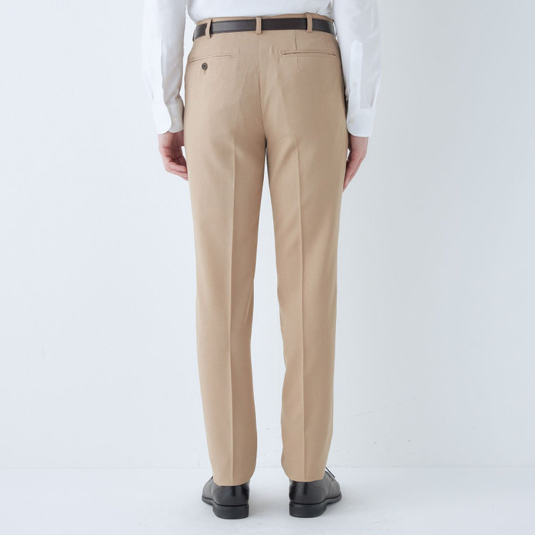 シルバーライン 【5DAYS CLOSET】【【RBC】【春夏】1タックテーパードパンツ/ベージュ/ウエストムーブ/4S SUSTAINABILITY&ECOLOGY FABRIC/※裾上げ必要 茶淡色