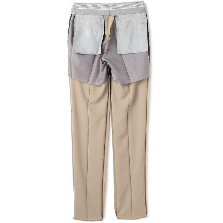 シルバーライン 【5DAYS CLOSET】【【RBC】【春夏】1タックテーパードパンツ/ベージュ/ウエストムーブ/4S SUSTAINABILITY&ECOLOGY FABRIC/※裾上げ必要 茶淡色