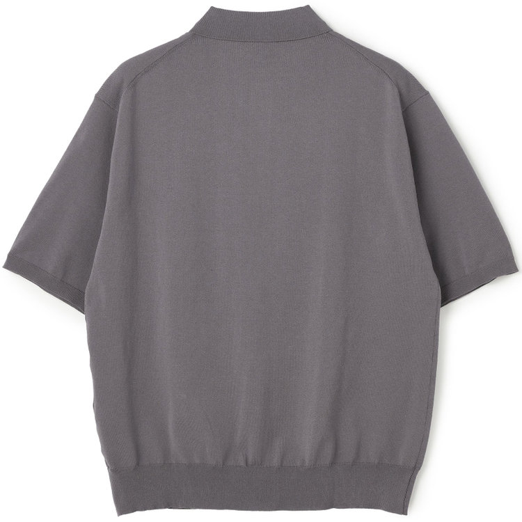 スーツセレクト 【RBC】【5分袖】コットンブレンドレトロポロシャツ/グレー/マシンウォッシャブル グレー中間