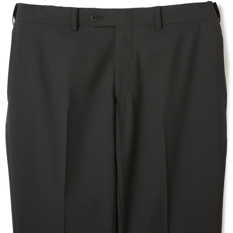 ブラックライン 【SLIM TAPERED_2】【春夏】2釦シングルスーツ 0タック/ブラック×マイクロチェック/ウエストシャーリング/4S SUSTAINABILITY&ECOLOGY FABRIC/ウォッシャブル/※パンツ裾上げ済仕様 黒