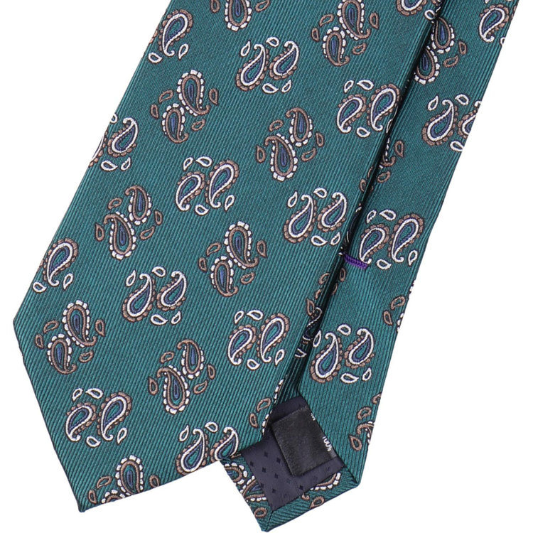 シルバーライン 【発送在庫あり】【SILVER LINE】シルクペイズリーネクタイ 8.0cm幅/グリーン その他