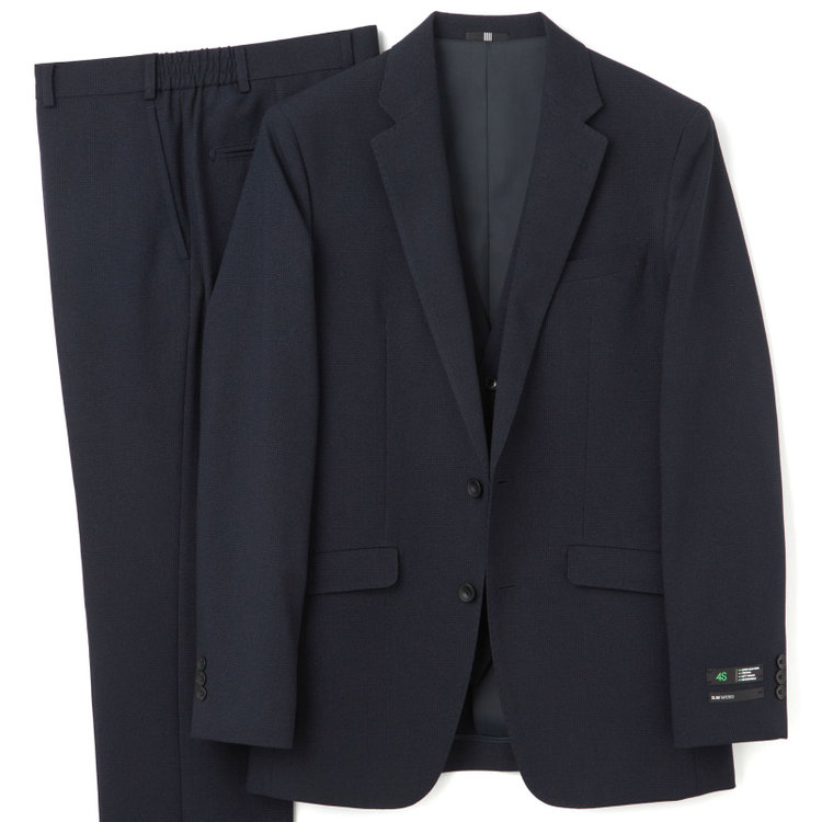 KSW】【年間】【フォーマル対応可】2釦シングルスーツ 0タック